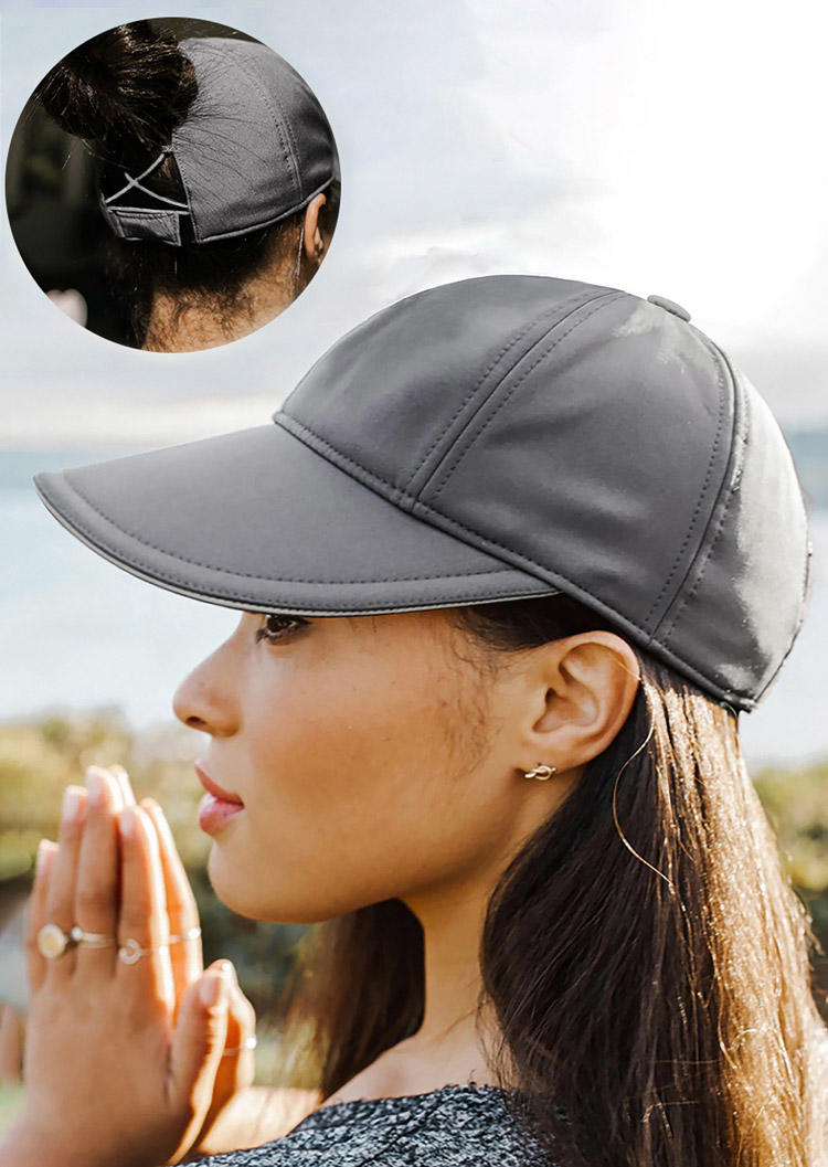 

Hats Quick Drying Hollow Out Baseball Cap in Gray. Size