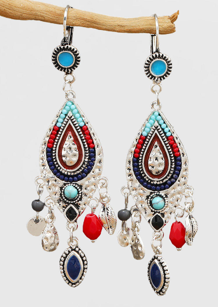 

Earrings Turquoise Beading Tassel Earrings in Multicolor. Size