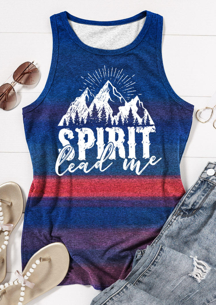 

Tank Tops Sunset Mountain Outdoor Camping Striped Tank Top in Blue. Size: L