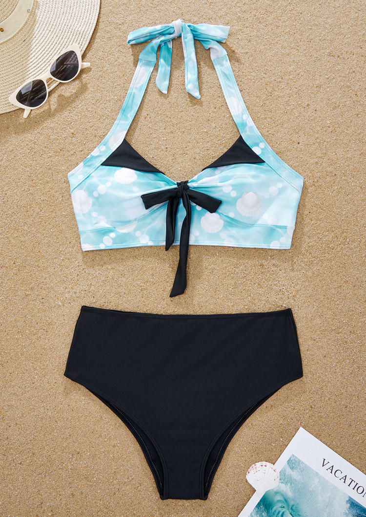 

Bikini Sets Shell Tie Halter Bikini Set in Multicolor. Size: M