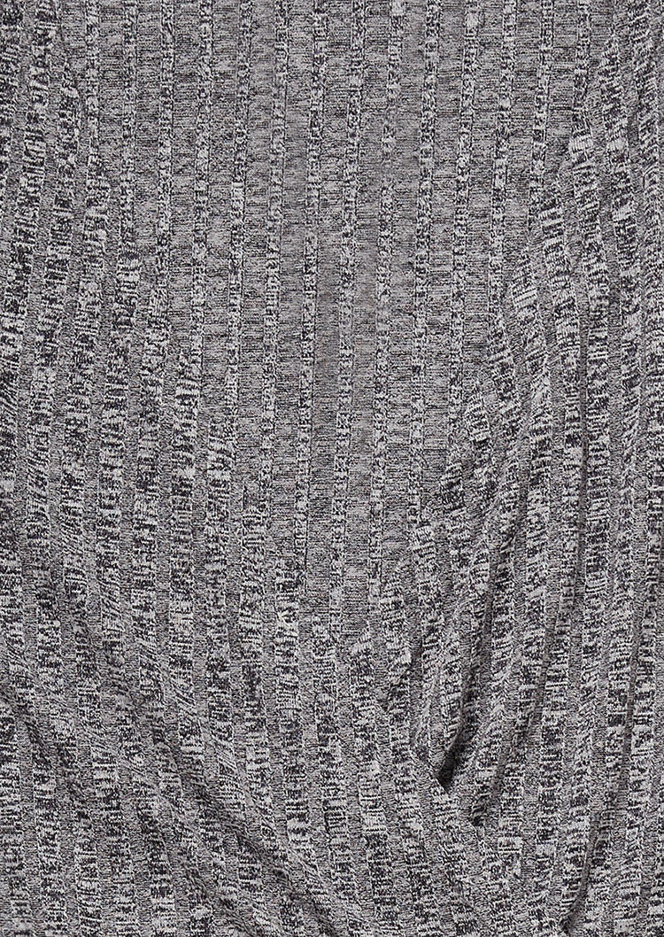 Wrap V-Neck Casual Tank - Dark Grey