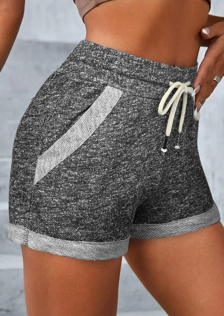 

Shorts Pocket Drawstring Shorts - Dark Grey in Gray. Size