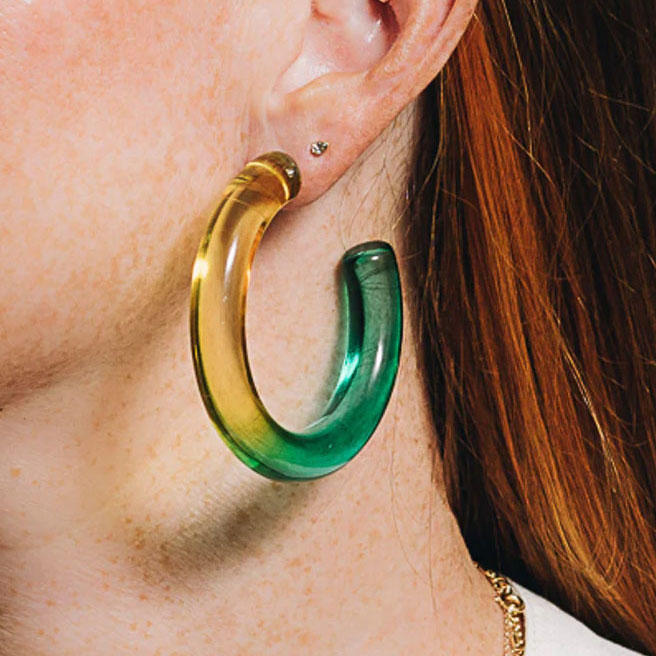 Gradient Loop Acrylic Earrings