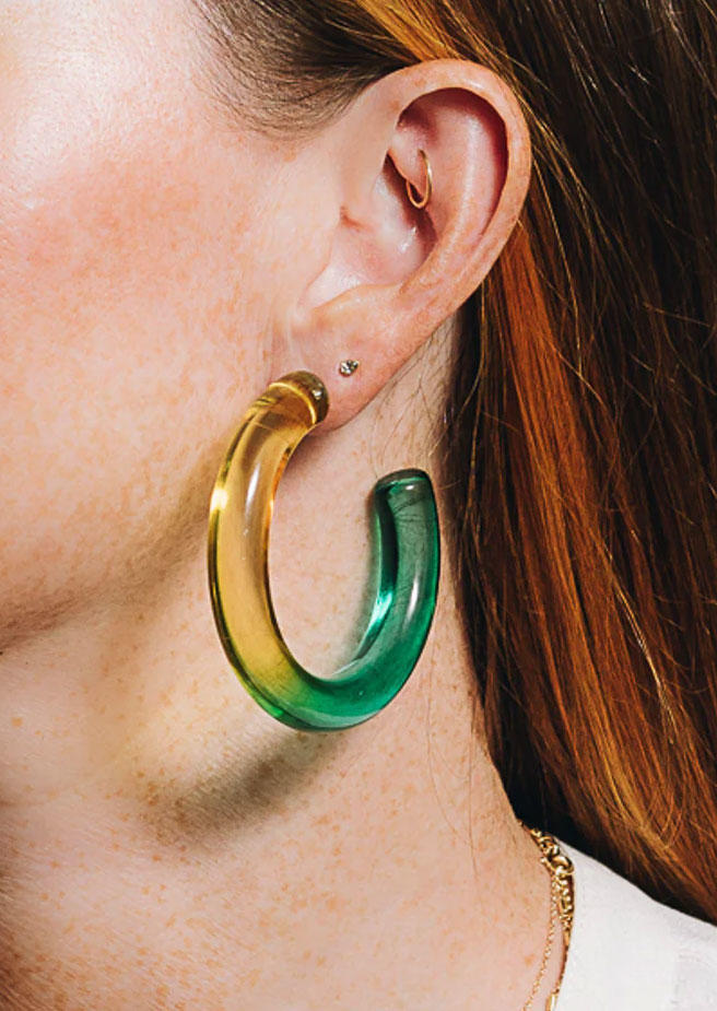 Gradient Loop Acrylic Earrings