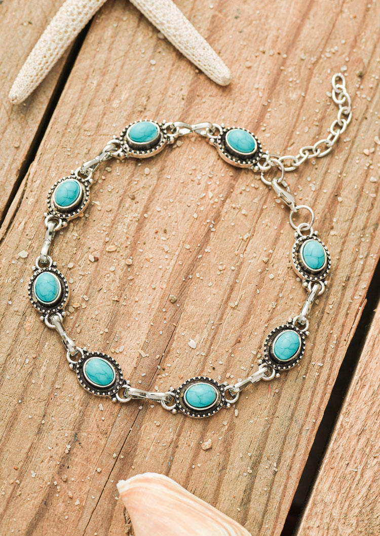 

Body Jewelry Bohemian Turquoise Casual Anklet in Multicolor. Size