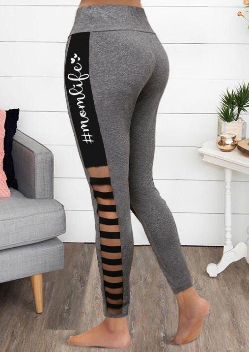 

Activewear Mom Life Yoga Sports Activewear Leggings in Gray. Size: L,M,,XL