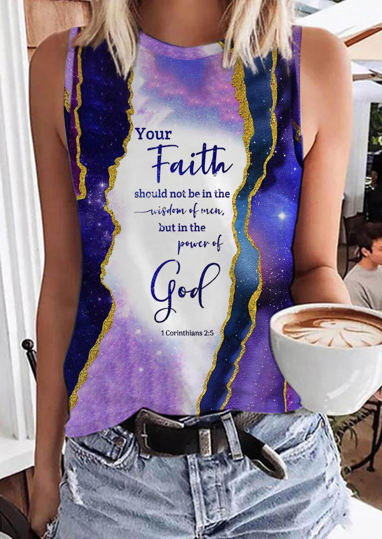 

Tank Tops Your Faith Should Not Be In The Wisdom Of Men Tank Top in Multicolor. Size: L,M,,XL
