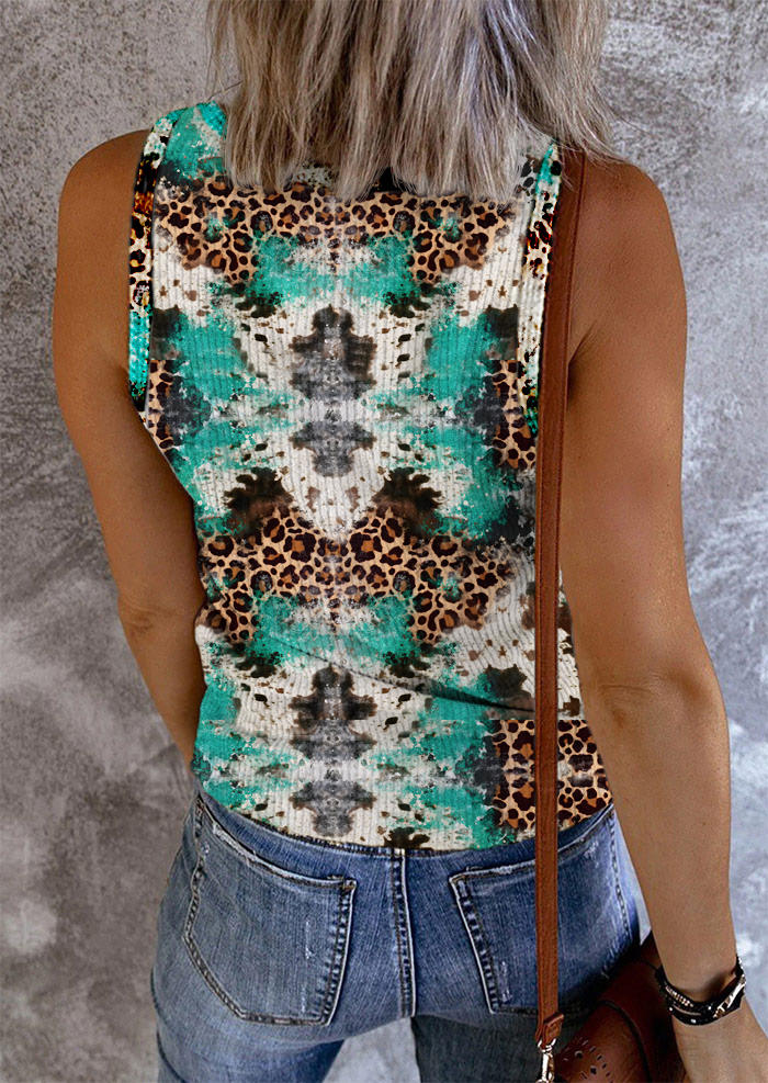 

Tank Tops Let' Put The Crazy Away Leopard Cow Tank Top in Multicolor. Size
