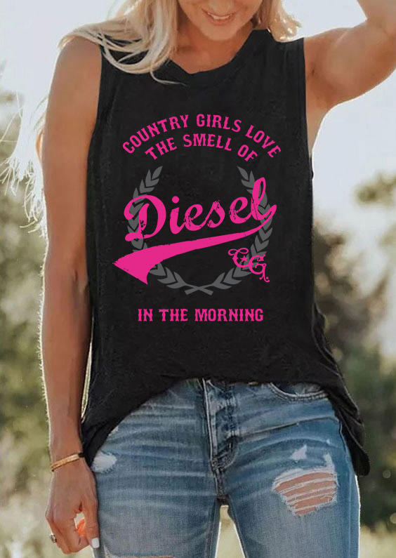 

Tank Tops Country Girls Love The Smell Of Diesel Tank Top in Black. Size: L,M,,XL