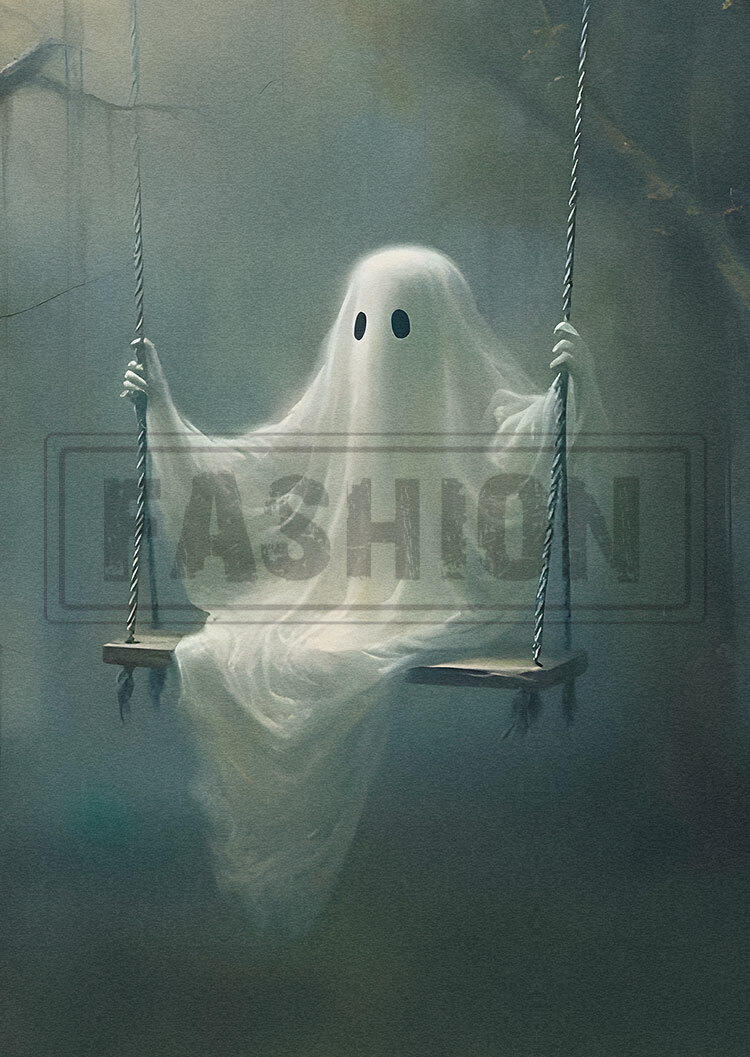 Halloween Ghost O-Neck Sweatshirt - Green
