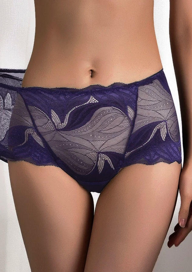 

Panties See-Through Lace Splicing Panties - Deep Blue in Blue. Size