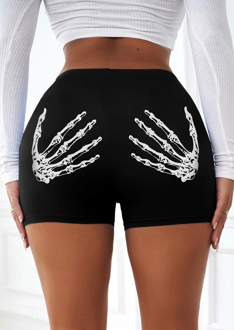 

Panties Halloween Skeleton Hand Boyshort Panties in Black. Size