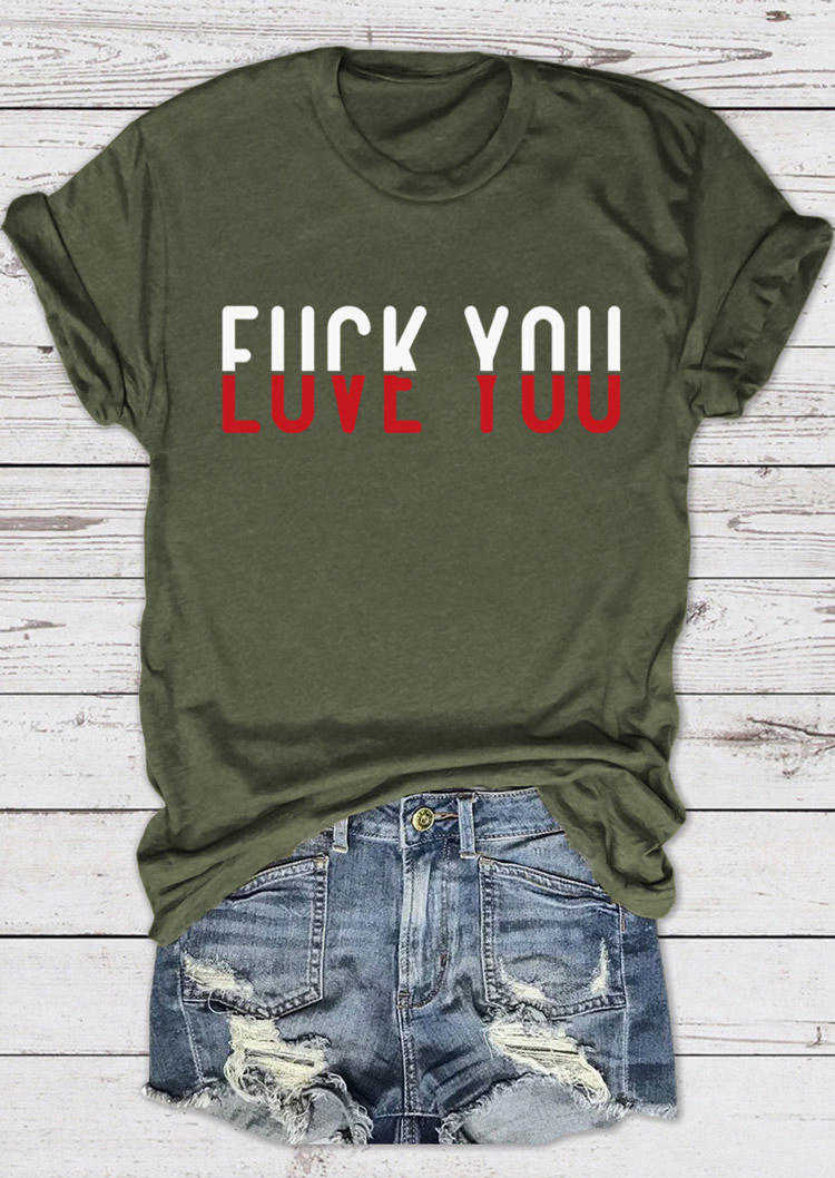 

T-shirts Tees Love You T-Shirt Tee - Army Green in Green. Size