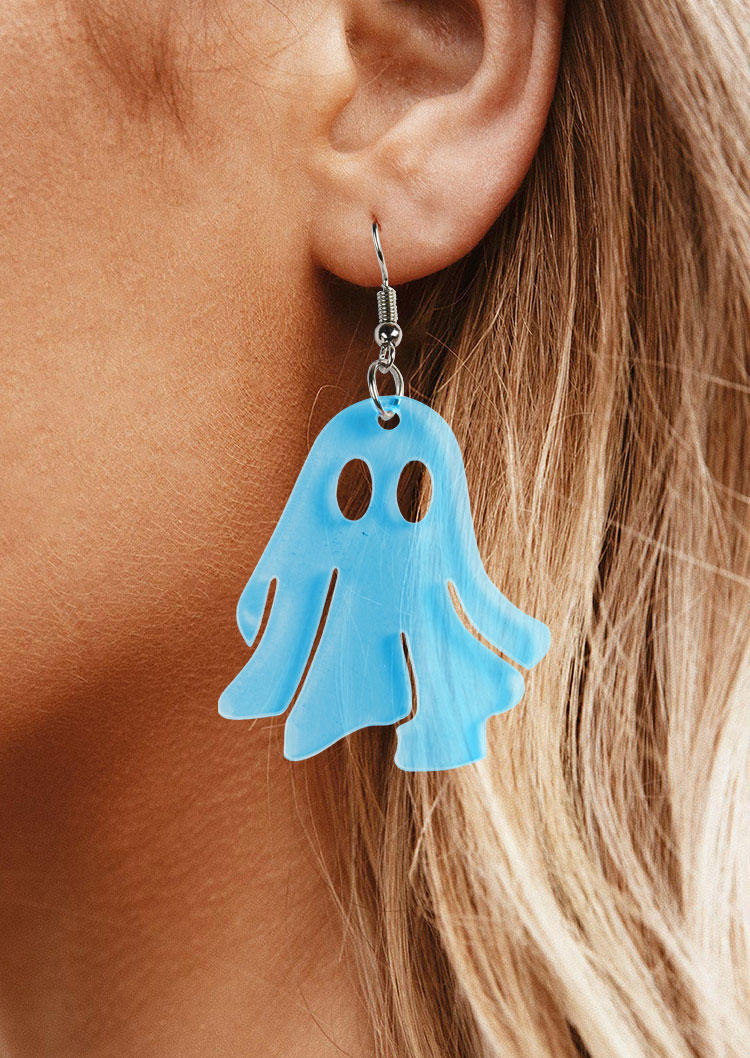 

Earrings Halloween Ghost Hollow Out Earrings in Multicolor. Size
