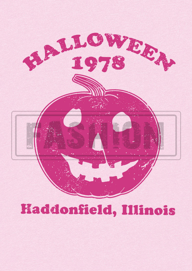 Halloween 1978 Haddonfield Illinois Sweatshirt - Light Pink