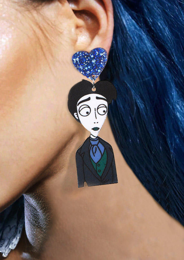 

Earrings Halloween Glitter Heart Earrings in Multicolor. Size