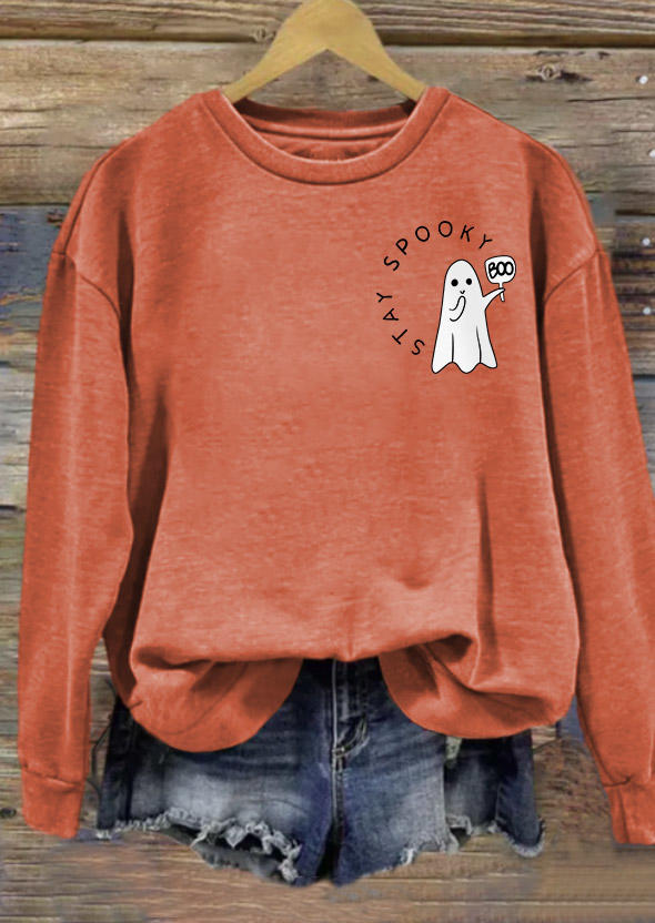 

Sweatshirts Halloween Stay Spooky Boo Sweatshirt in Orange. Size