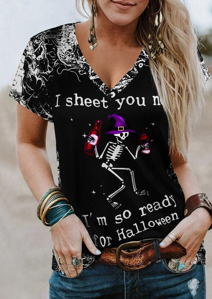 

T-shirts Tees I Sheet You Not I Am So Ready For Halloween T-Shirt Tee in Black. Size: ,XL