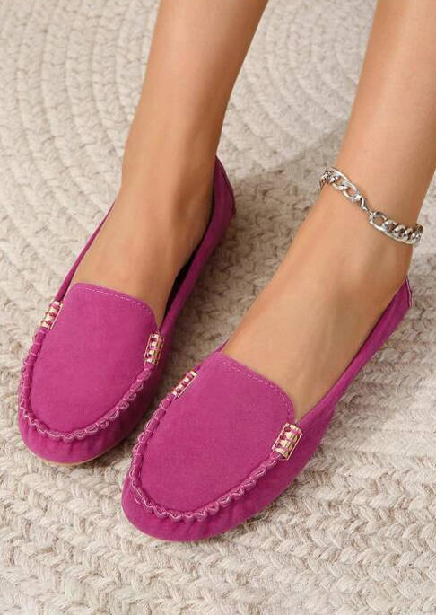 

Sneakers Slip On Round Toe Flat Sneakers - Rose Red in Red. Size: ,38,39,40