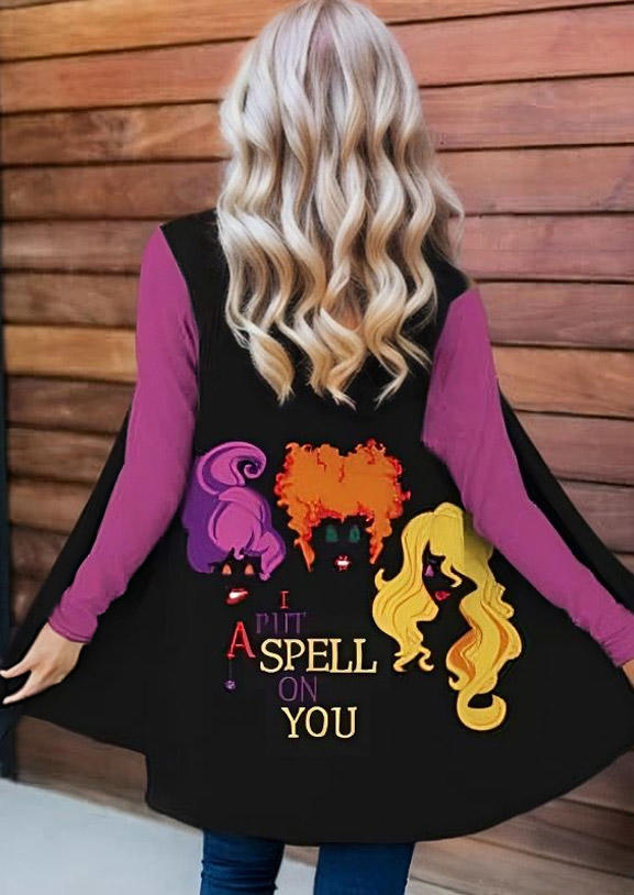 Halloween I Put A Spell On You Cardigan - Black
