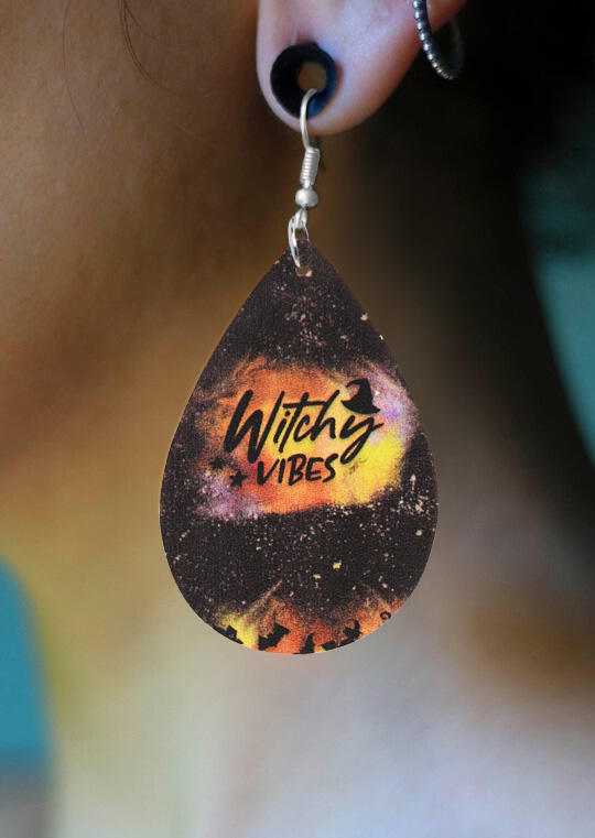 

Earrings Halloween Witchy Vibes Hat Earrings in Multicolor. Size