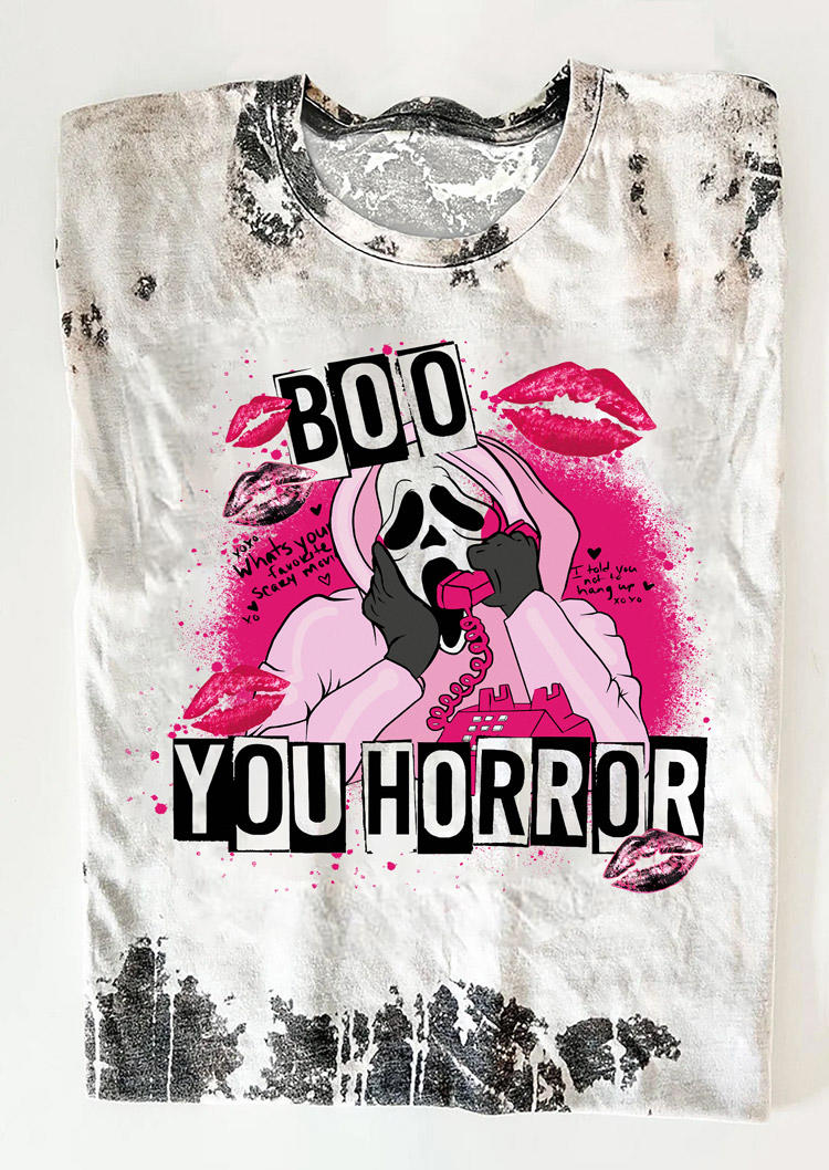 

T-shirts Tees Halloween Boo You Horror Ghost Face T-Shirt Tee in Multicolor. Size: L,M,,XL