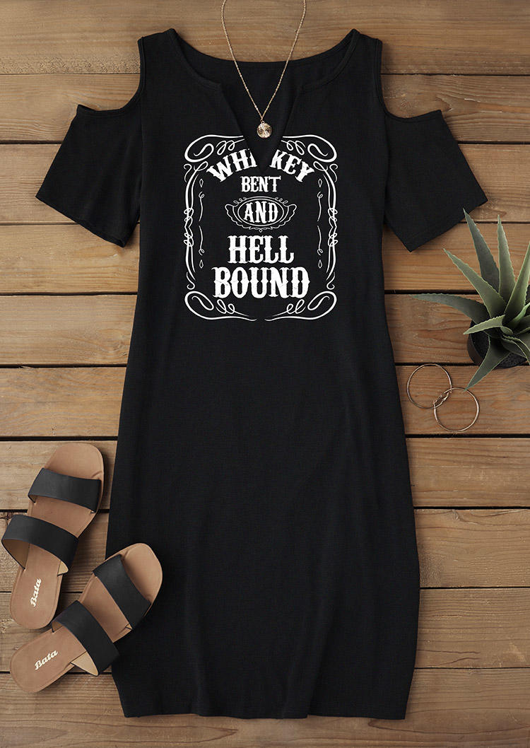 

Mini Dresses Whiskey Bent And Hell Bound Cold Shoulder Mini Dress in Black. Size: L,M,,XL