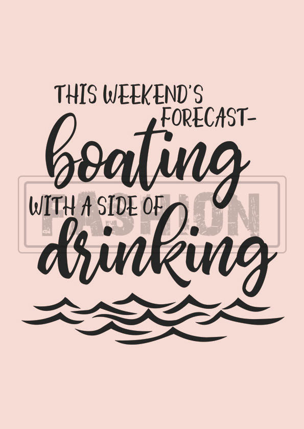 

Sweatshirts This Weekend' Forecast Boating With A Side Of Drinking Sweatshirt in Pink. Size: L,M,,XL