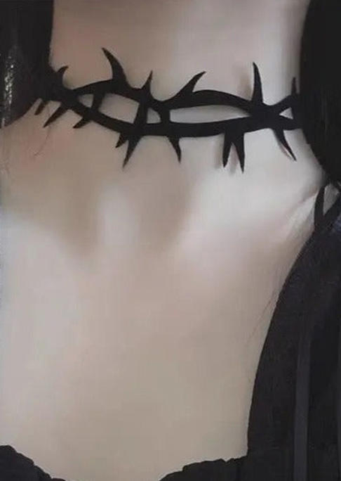 

Necklaces Halloween Dark Thorns Choker Necklace in Black. Size