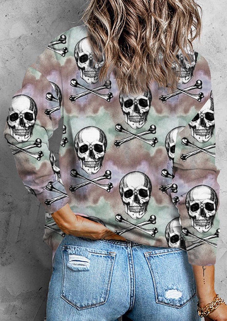 

Sweatshirts Halloween Skull Tie Dye Sweatshirt in Multicolor. Size: L,M,,XL