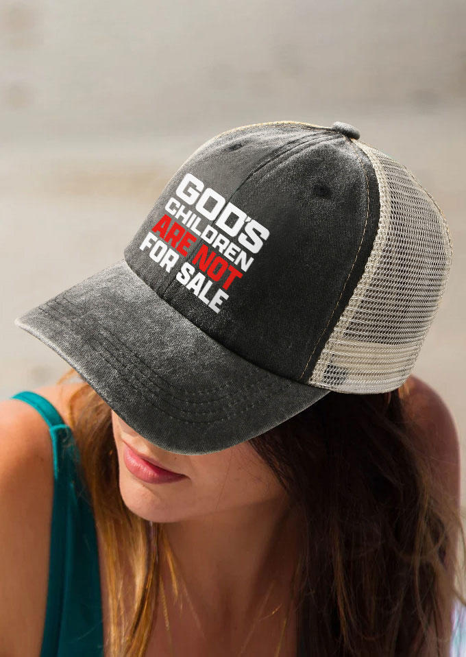 

Hats God's Children Are Not For Sale Baseball Cap in Black. Size