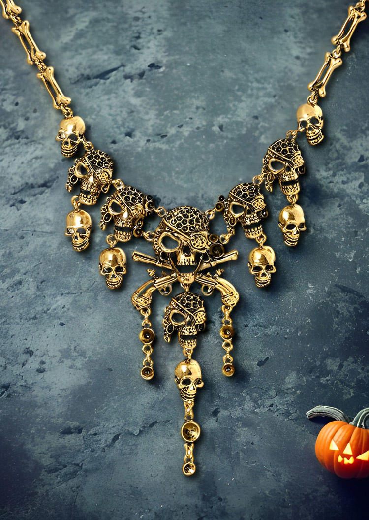 Halloween Skull Skeleton Pendant Necklace