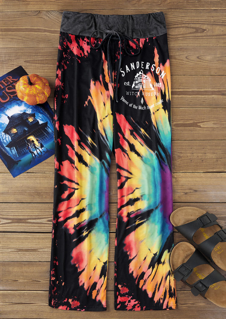 

Pants Halloween Home Of The Black Flame Candle Tie Dye Wide Leg Pants in Multicolor. Size: L,M,,XL