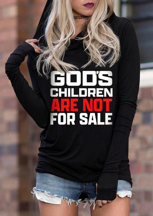 

Hoodies God' Children Are Not For Sale Hoodie in Black. Size: L,M,,XL