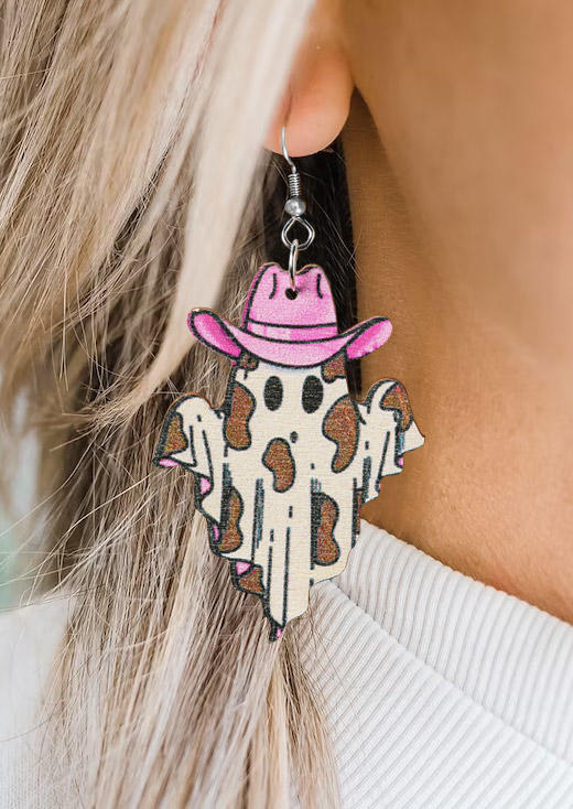 

Earrings Halloween Ghost Hat Earrings in Multicolor. Size