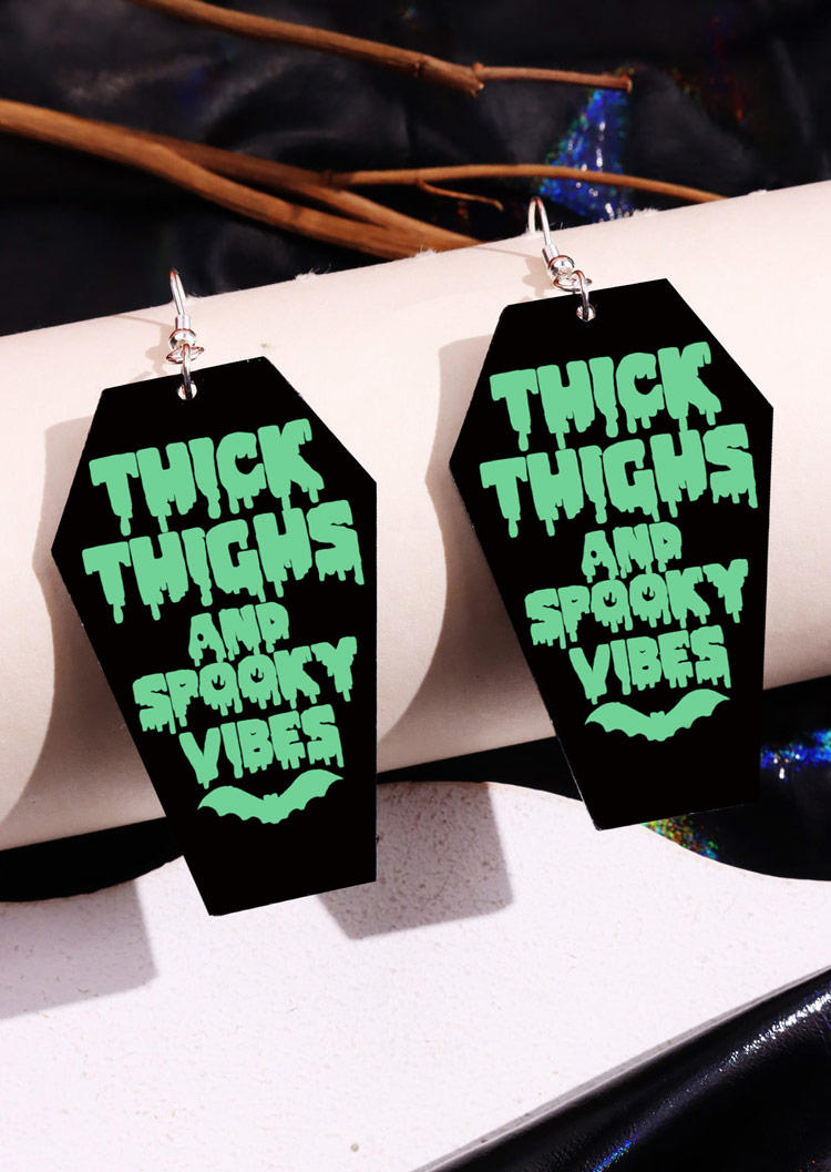 

Earrings Halloween Thick Thighs And Spooky Vibes Earrings in Multicolor. Size