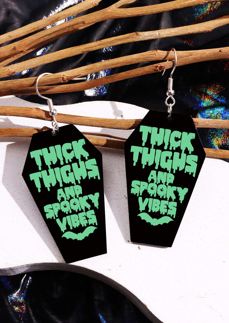 Halloween Thick Thighs And Spooky Vibes Earrings