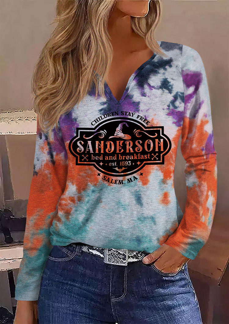 Halloween Bed & Breakfast Witch Tie Dye Blouse