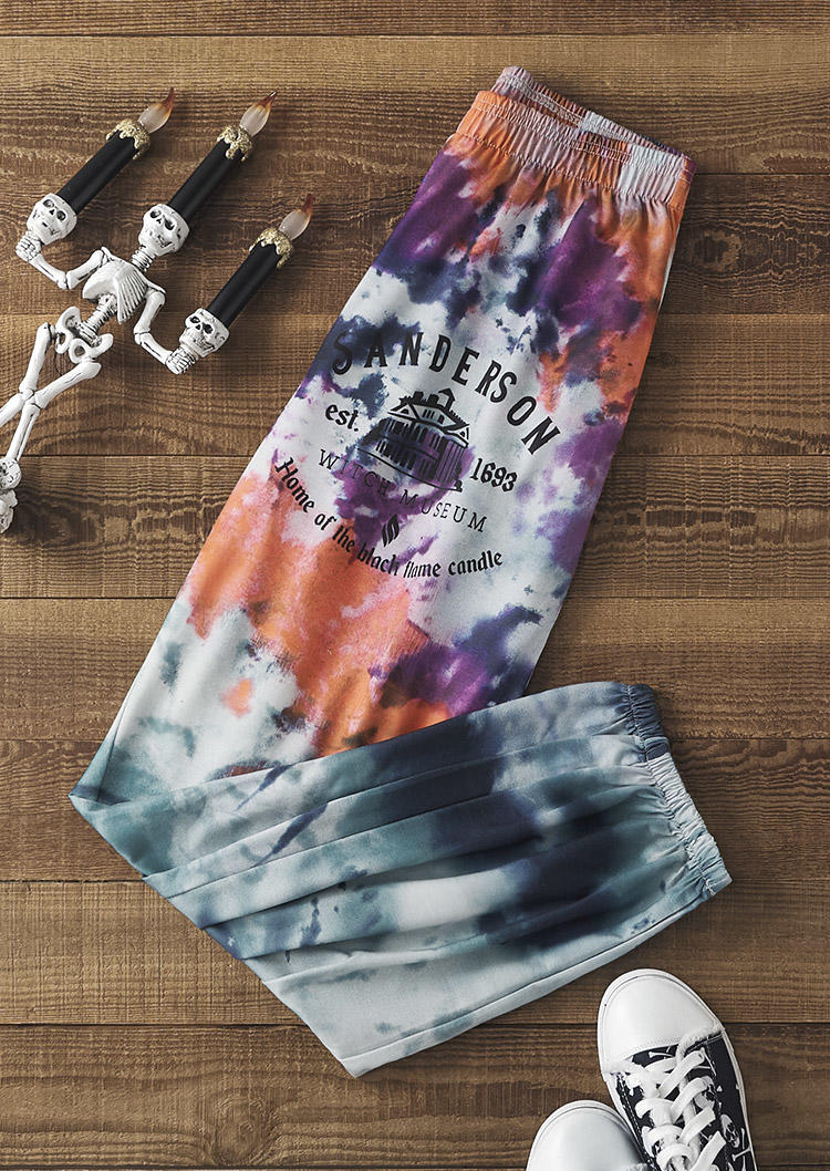 

Pants Halloween Home Of The Black Flame Candle Tie Dye Sweatpants in Multicolor. Size: L,M,,XL