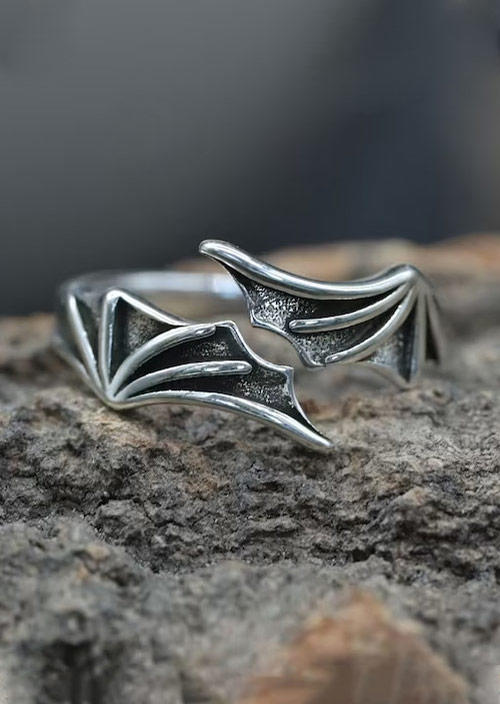 Halloween Demon Batwing Adjustable Ring