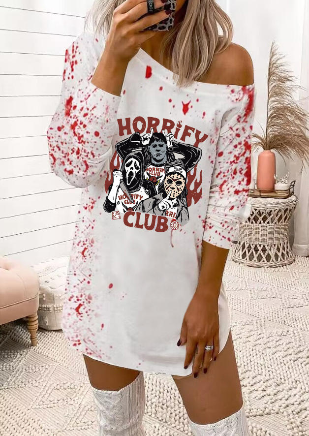 

Sweatshirt Dresses Halloween Horrify Club Blood Splatter Sweatshirt Dress in Multicolor. Size: L,M,,XL