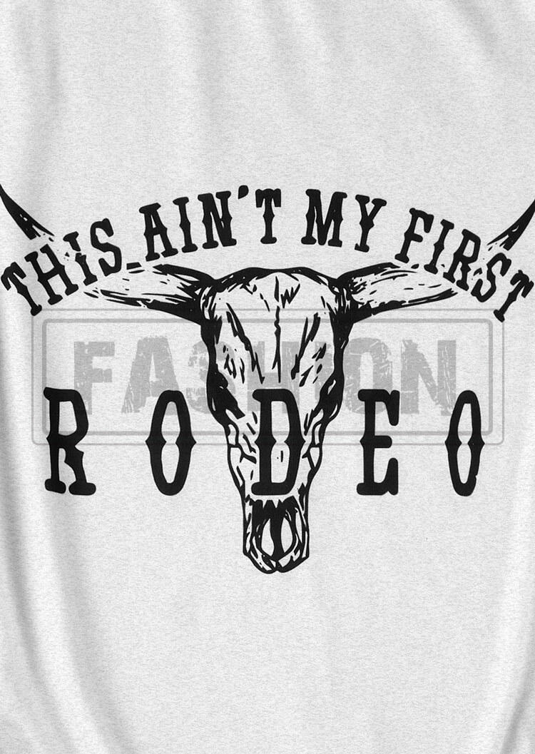 Steer Skull Geometric Letter Graphic Sweatshirt