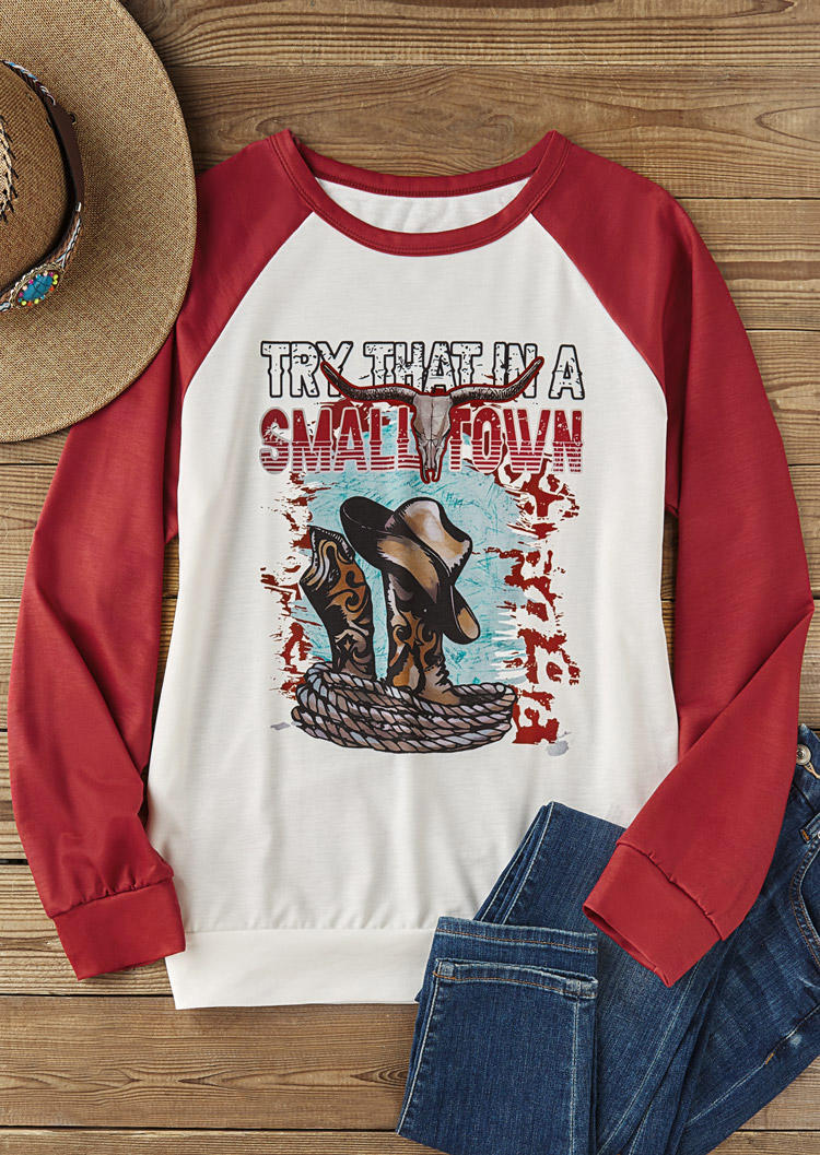 

Sweatshirts Steer Skull Letter Graphic Sweatshirt in Multicolor. Size: L,M