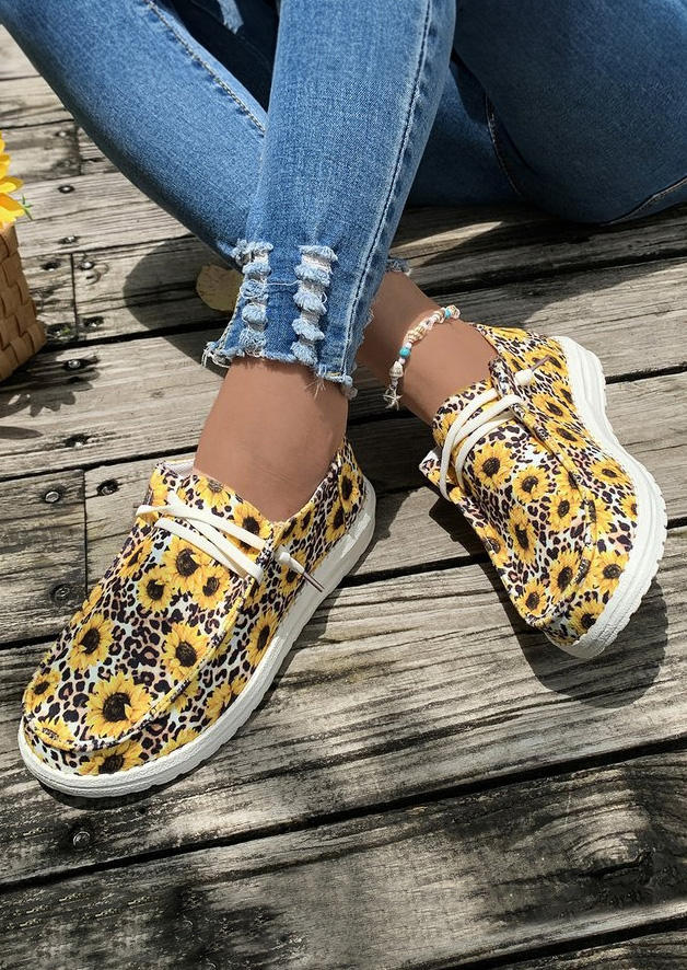 

Sneakers Sunflower Leopard Slip On Flat Sneakers in Multicolor. Size