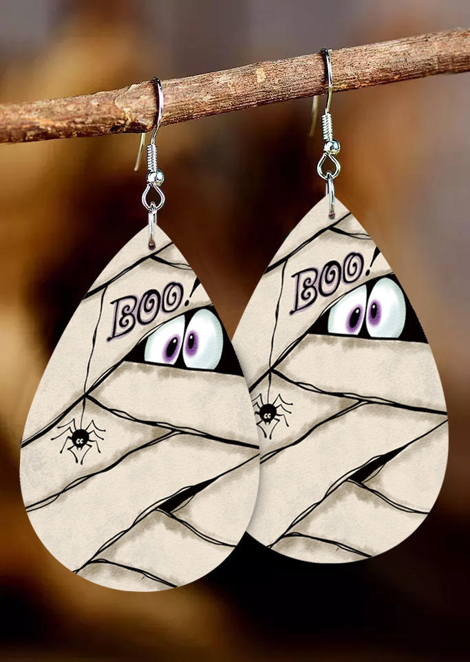 

Earrings Halloween Peeping Eyes Spider Water Drop Earrings in Multicolor. Size
