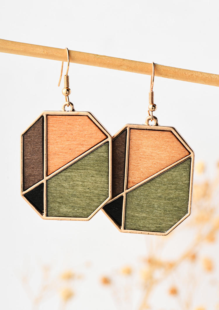 Color-Blocked Geometric Earrings