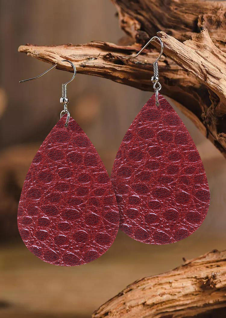 Halloween Plain PU Leather Earrings