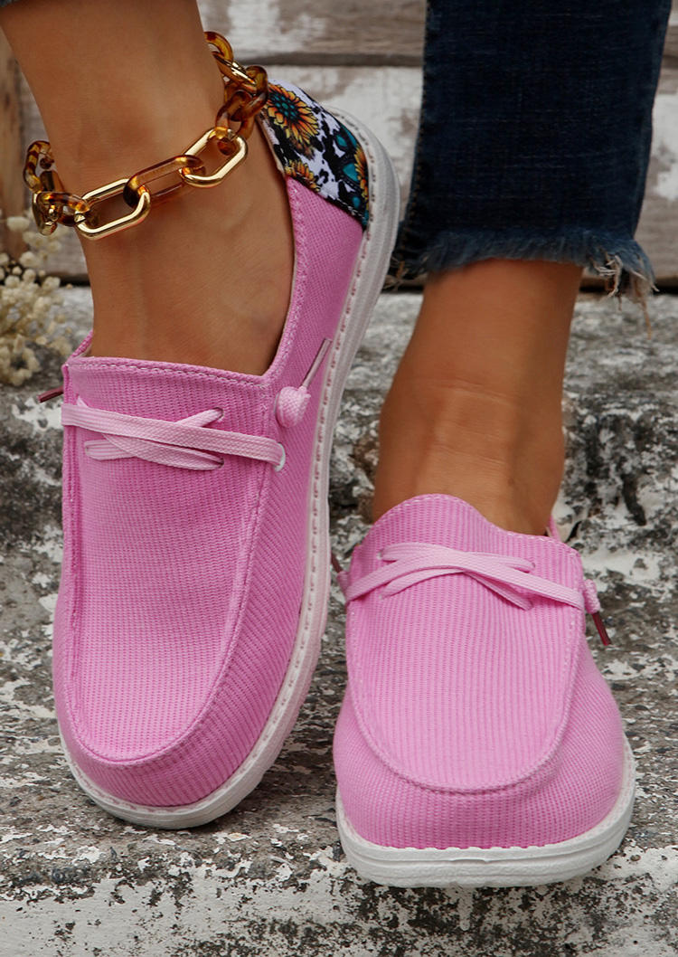 

Sneakers Leopard Cow Sunflower Flat Sneakers in Pink. Size