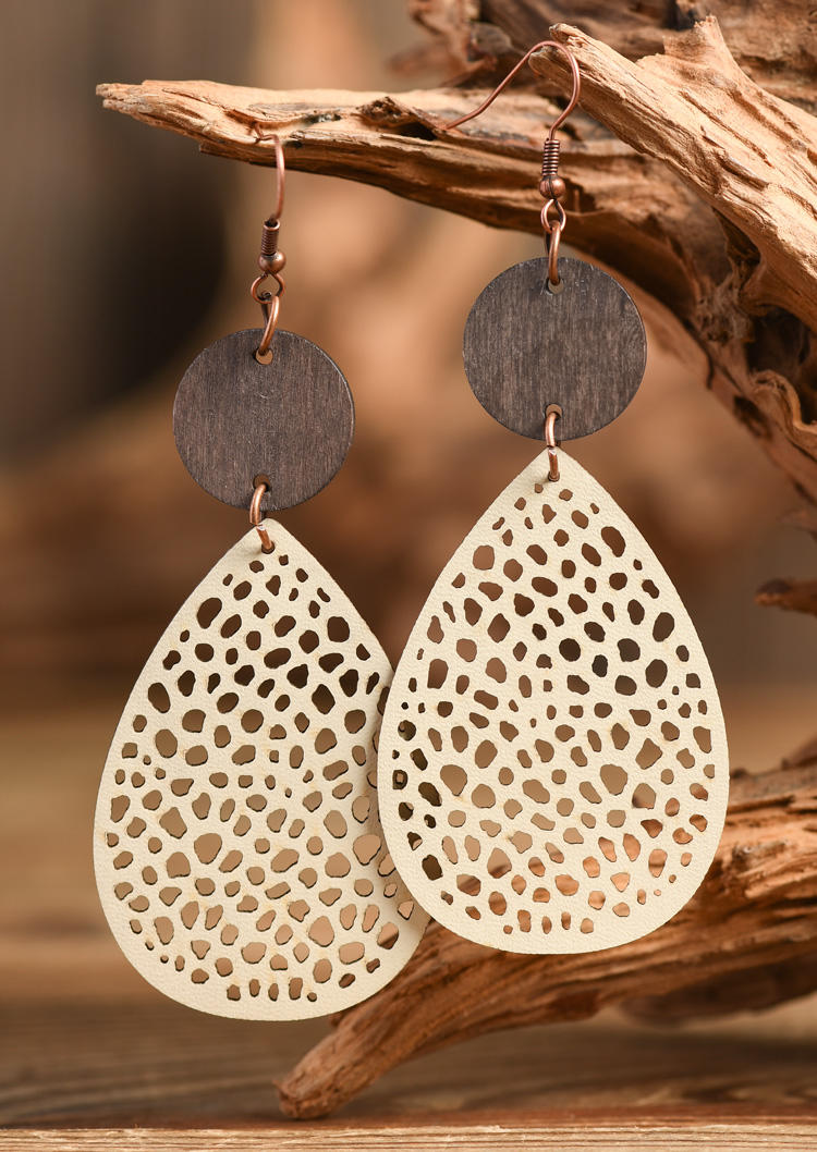 Hollow Out Water Drop Earrings
