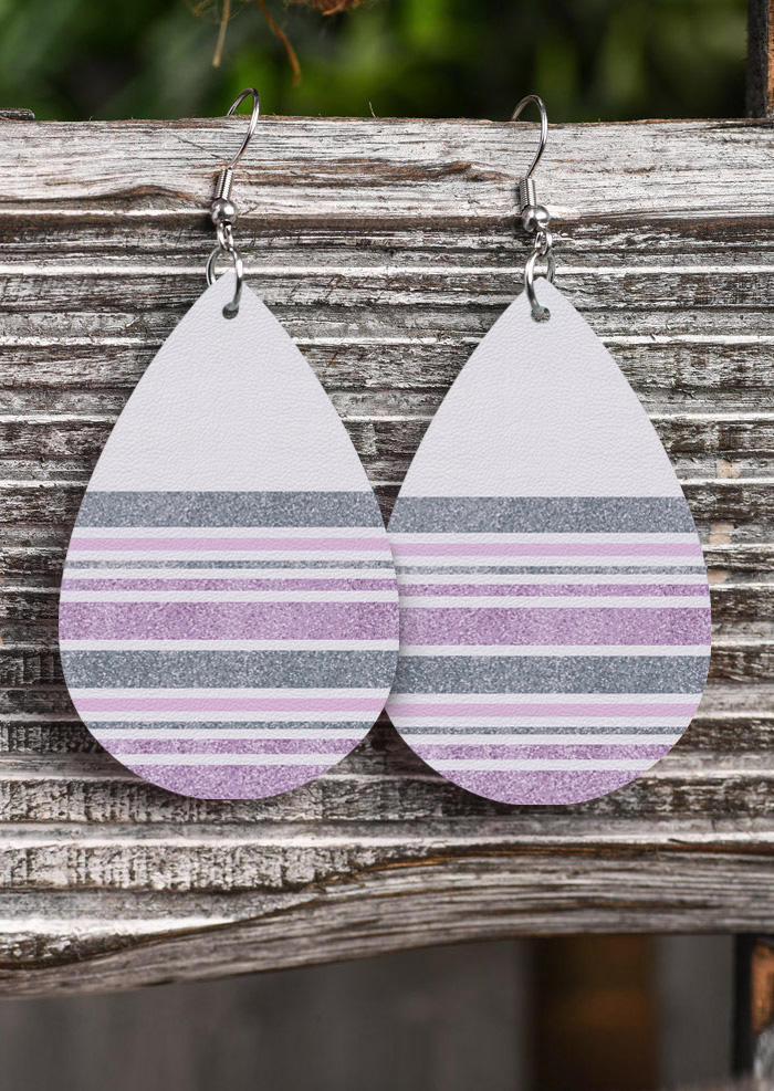 

Earrings Striped Water Drop Earrings in Multicolor. Size